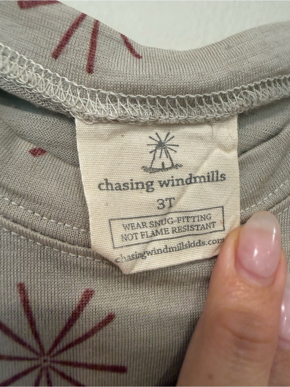PLAY CONDITION Chasing Windmills Merino Wool Tee Gray Long-Sleeve Tee Pink - Picture 2 of 6